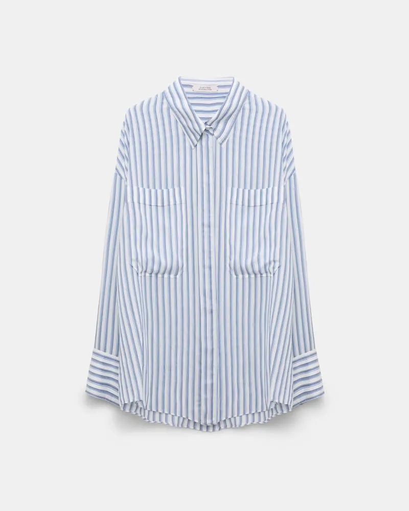 Dorothee Schumacher Oversized Hemd mit aufgesetzten Taschen Blau