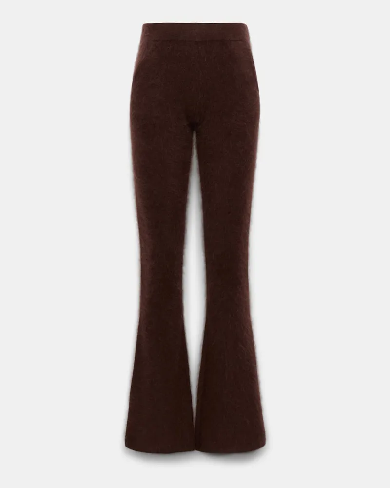 Dorothee Schumacher Fluffy Hose aus Merino und Kaschmir Braun