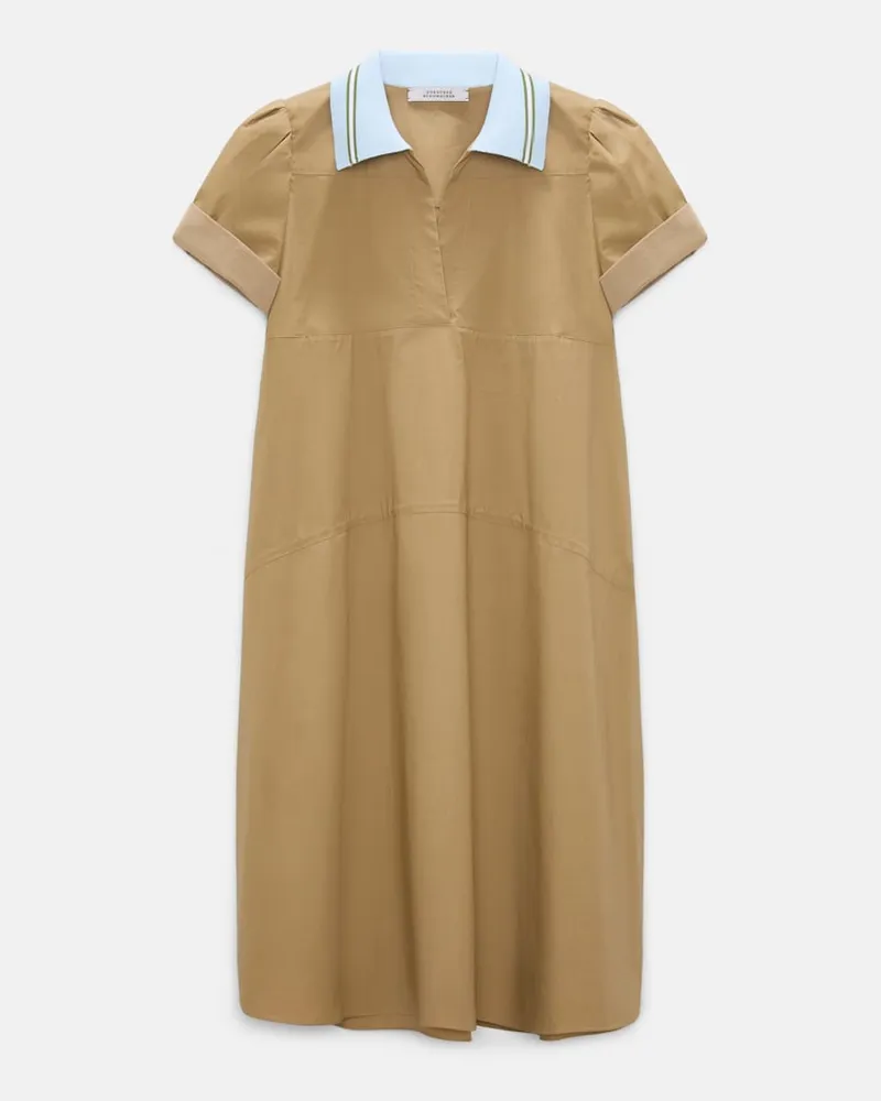 Dorothee Schumacher Kurzes Polokleid aus Baumwoll-Popeline Beige