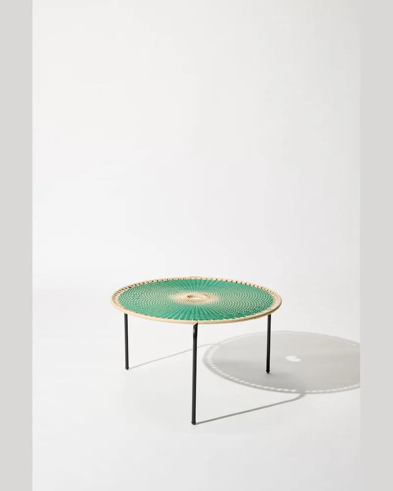 Dorothee Schumacher Großer handgeflochtener Coffee Table Grün