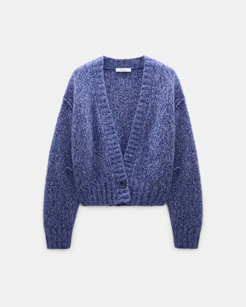 Dorothee Schumacher Cardigan mit tiefem V-Ausschnitt aus Kaschmir Violett