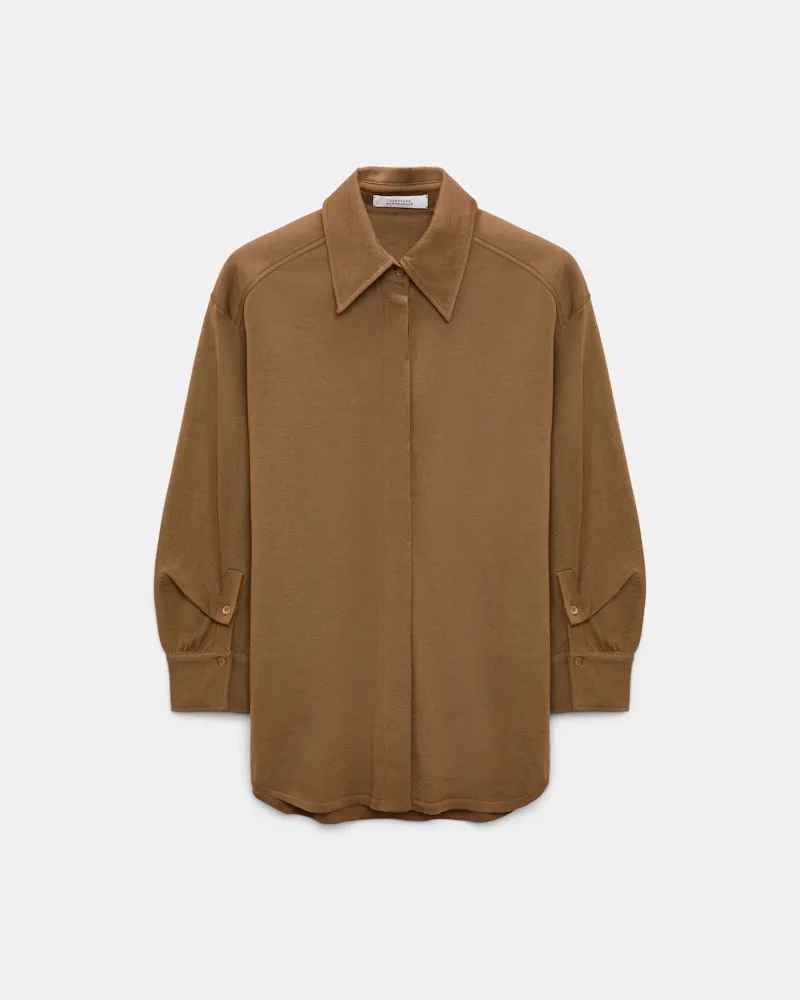 Dorothee Schumacher Hemd aus extrafeinem Merino Braun
