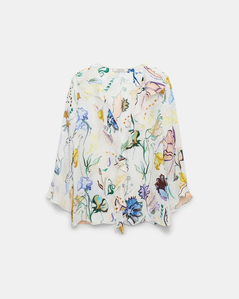Dorothee Schumacher Bluse mit Signature-Print Weiß