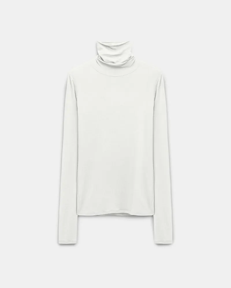 Dorothee Schumacher Softes Longsleeve mit Rollkragen Weiß