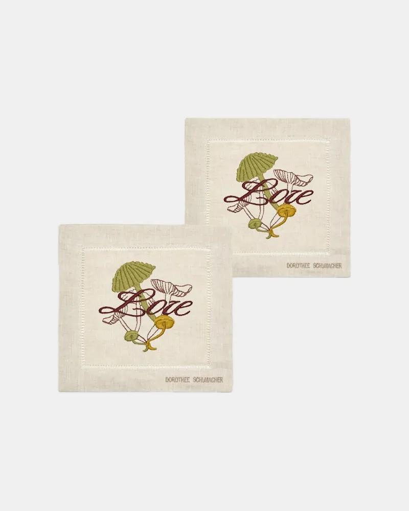 Dorothee Schumacher Set aus zwei handbestickten Servietten Multi