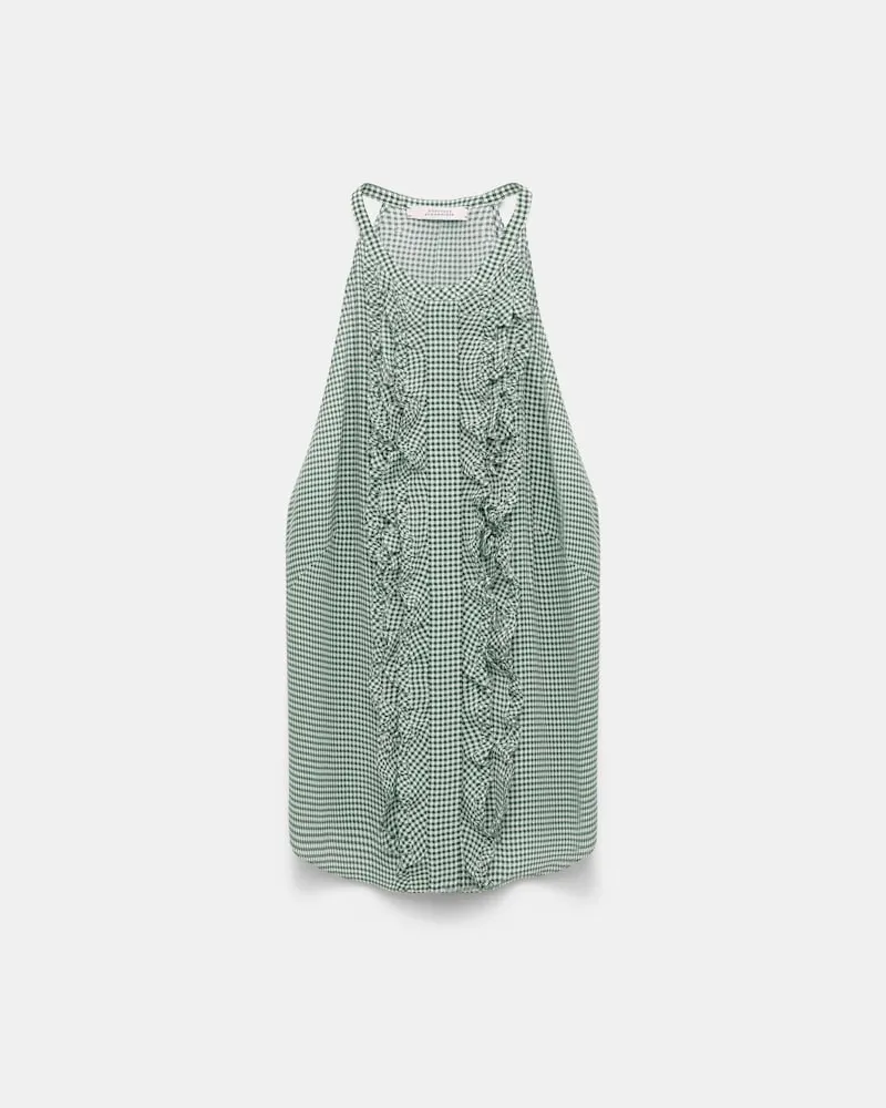 Dorothee Schumacher Top aus Seide-Viskose Mix mit Vichy-Print Multi