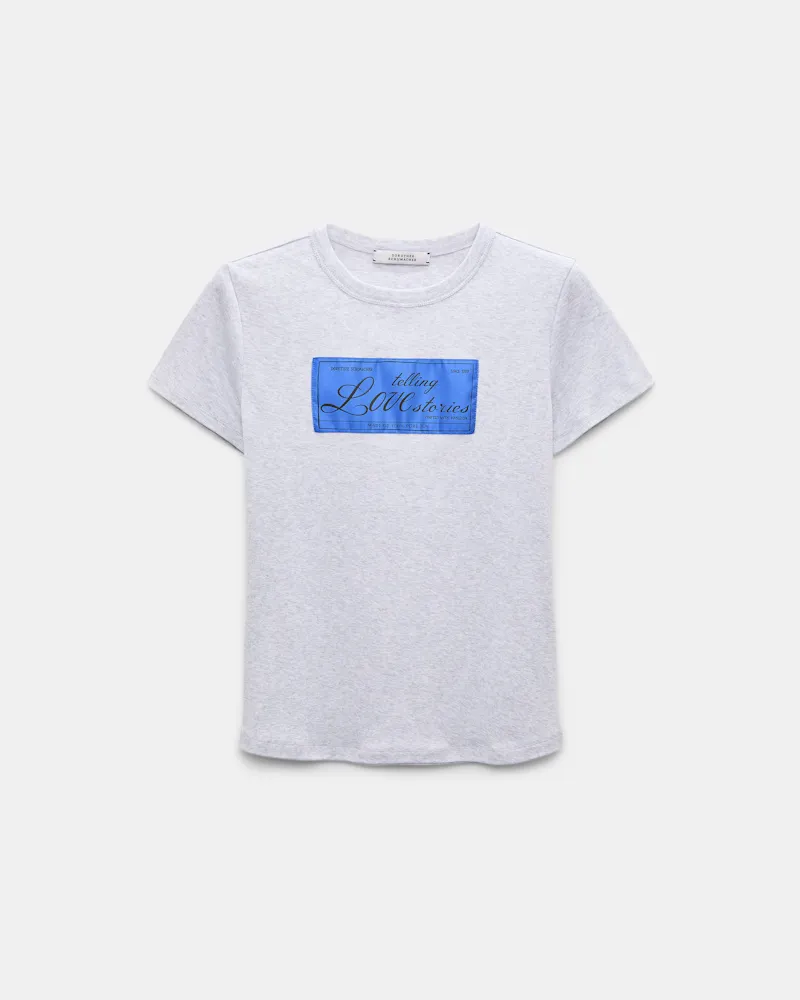 Dorothee Schumacher T-Shirt mit LOVE-Label Grau