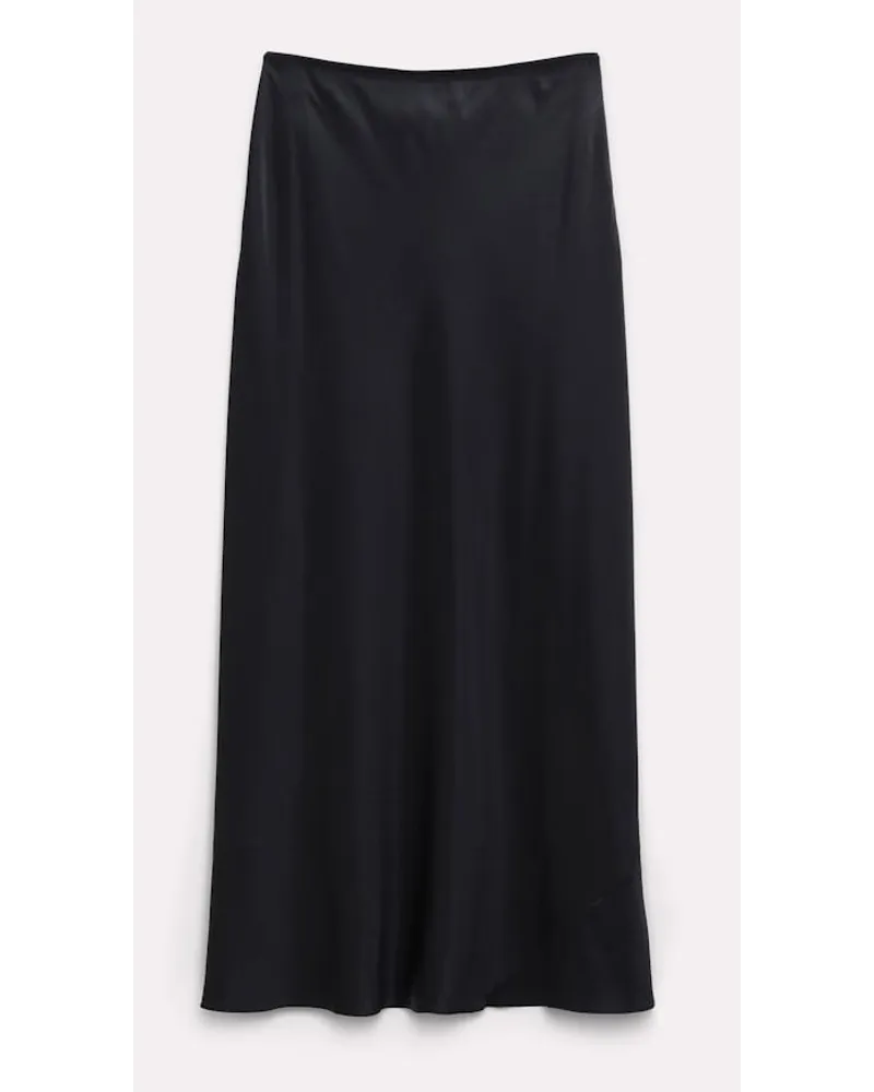 Dorothee Schumacher Rock aus Satin mit Bias-Cut Schwarz