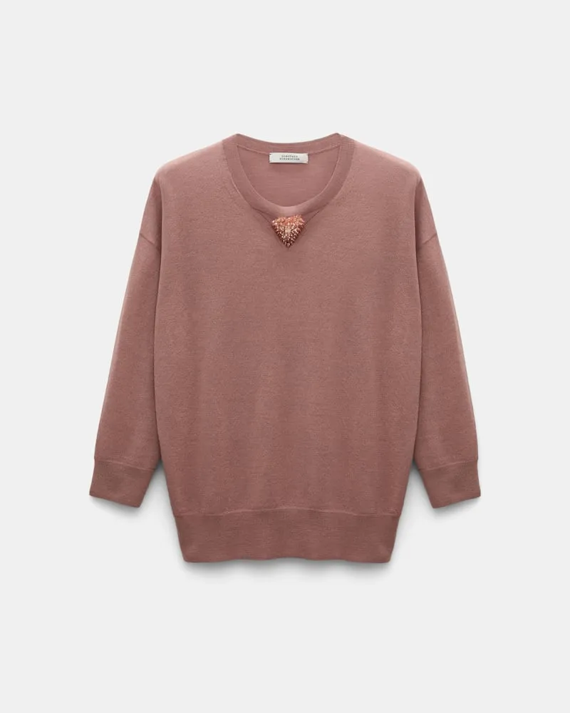 Dorothee Schumacher Rundhalspullover mit Embroidery Braun