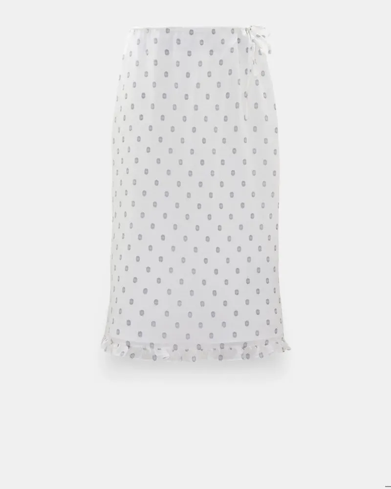 Dorothee Schumacher Midi-Rock aus Seiden-Crêpe-Chiffon Weiß