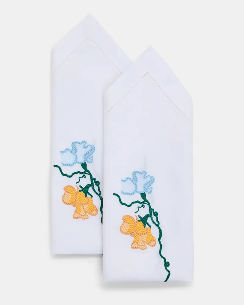 Dorothee Schumacher Bestickte Leinenserviette im 2er-Set Multi