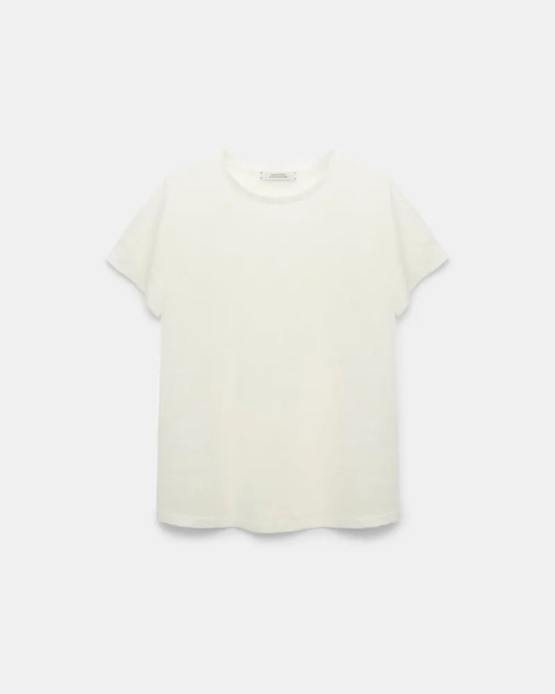 Dorothee Schumacher Rundhalsshirt aus Hanf Weiß