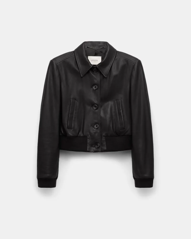 Dorothee Schumacher Mini-Lederblouson Schwarz