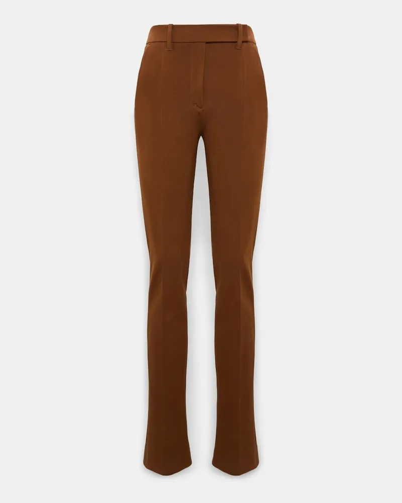 Dorothee Schumacher Long Kickflared Pants aus Punto Milano Braun