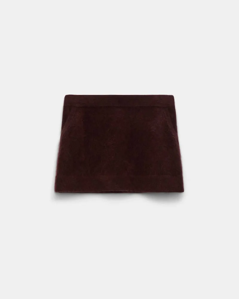 Dorothee Schumacher Virgin Merino-cashmere mini-skirt Braun