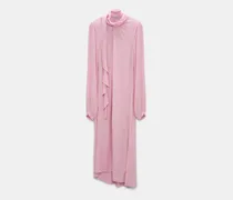 Kleid aus fließendem Crêpe-Jersey mit Volant