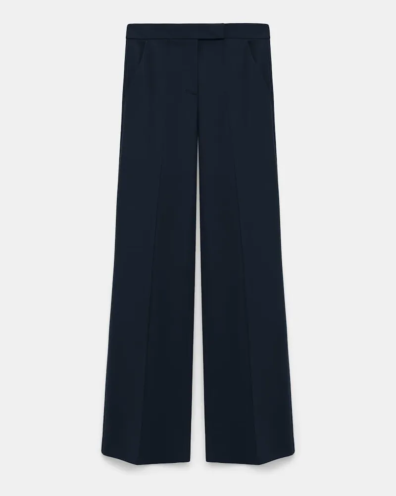 Dorothee Schumacher Hose aus Punto Milano mit weitem Bein Blau