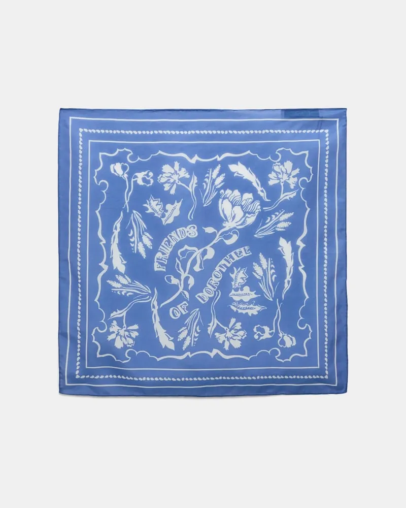 Dorothee Schumacher Bandana aus Baumwolle-Seide Mix Blau