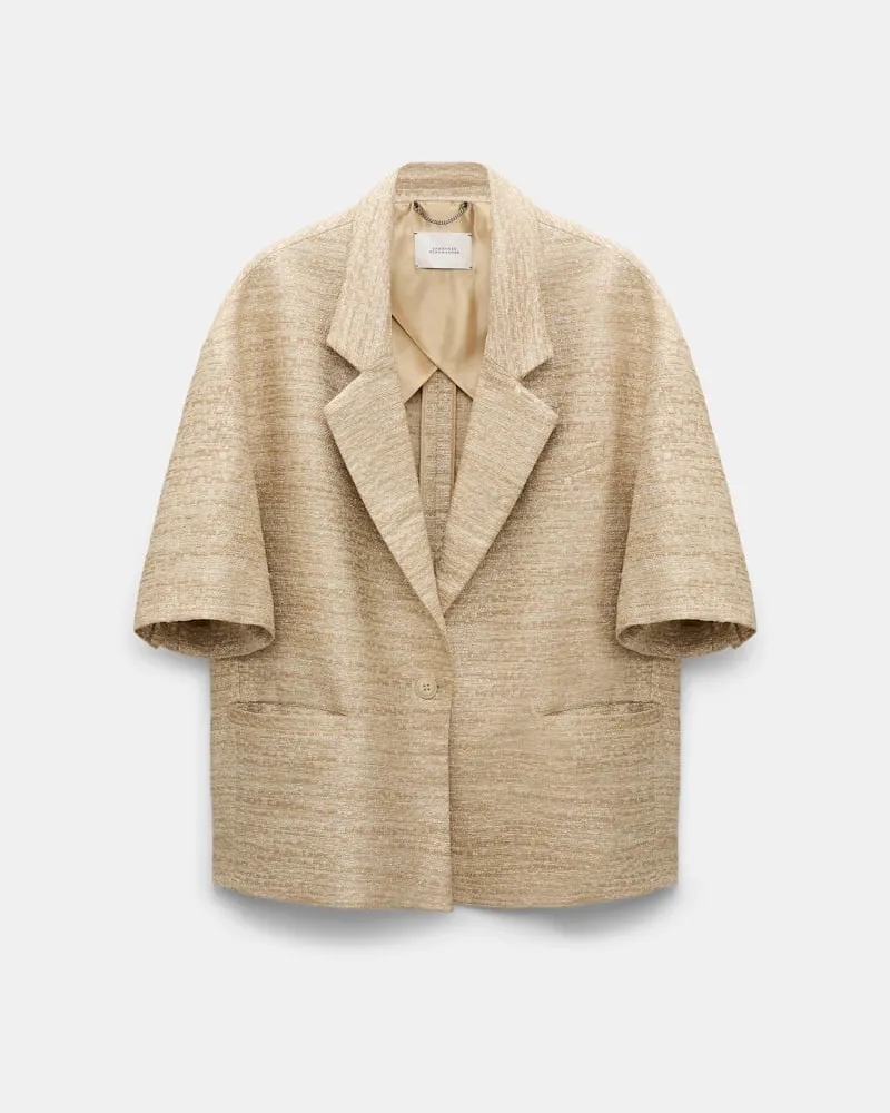 Dorothee Schumacher Kurzmantel aus Lurex-Tweed Beige