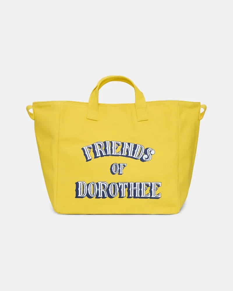 Dorothee Schumacher Canvas Tote mit FRIENDS OF DOROTHEE Wording Gelb