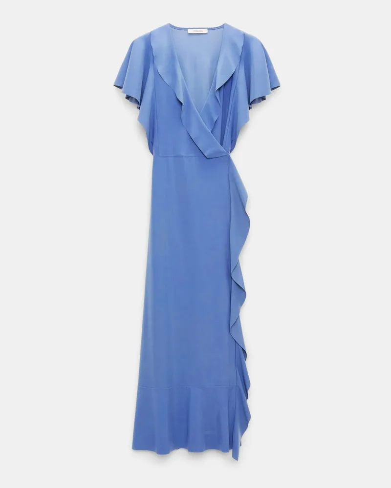 Dorothee Schumacher Wickelkleid mit Volant-Details Blau