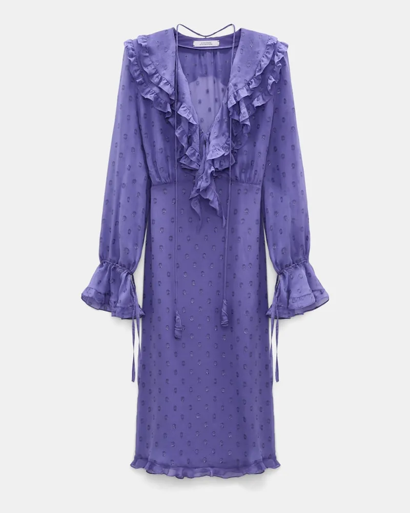 Dorothee Schumacher Kleid aus Seiden-Crêpe-Chiffon Violett