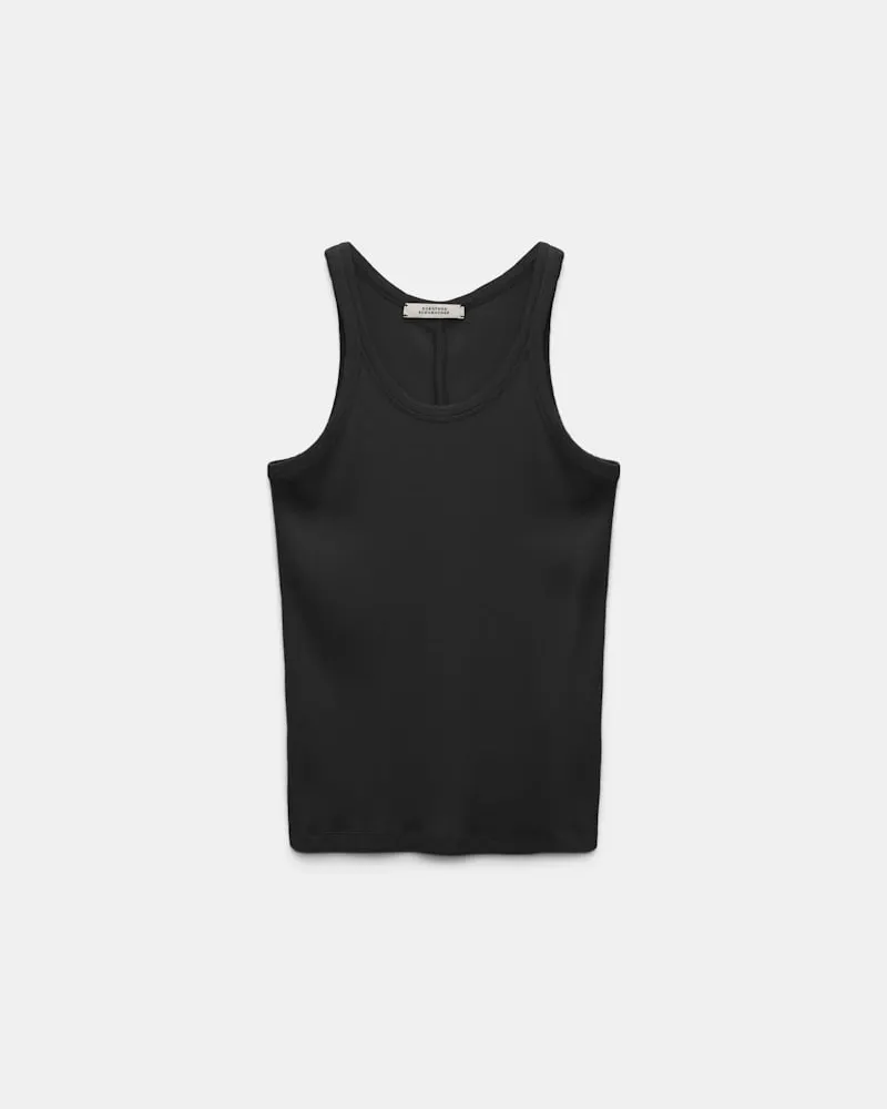 Dorothee Schumacher Rippentop mit distressed Edges Schwarz