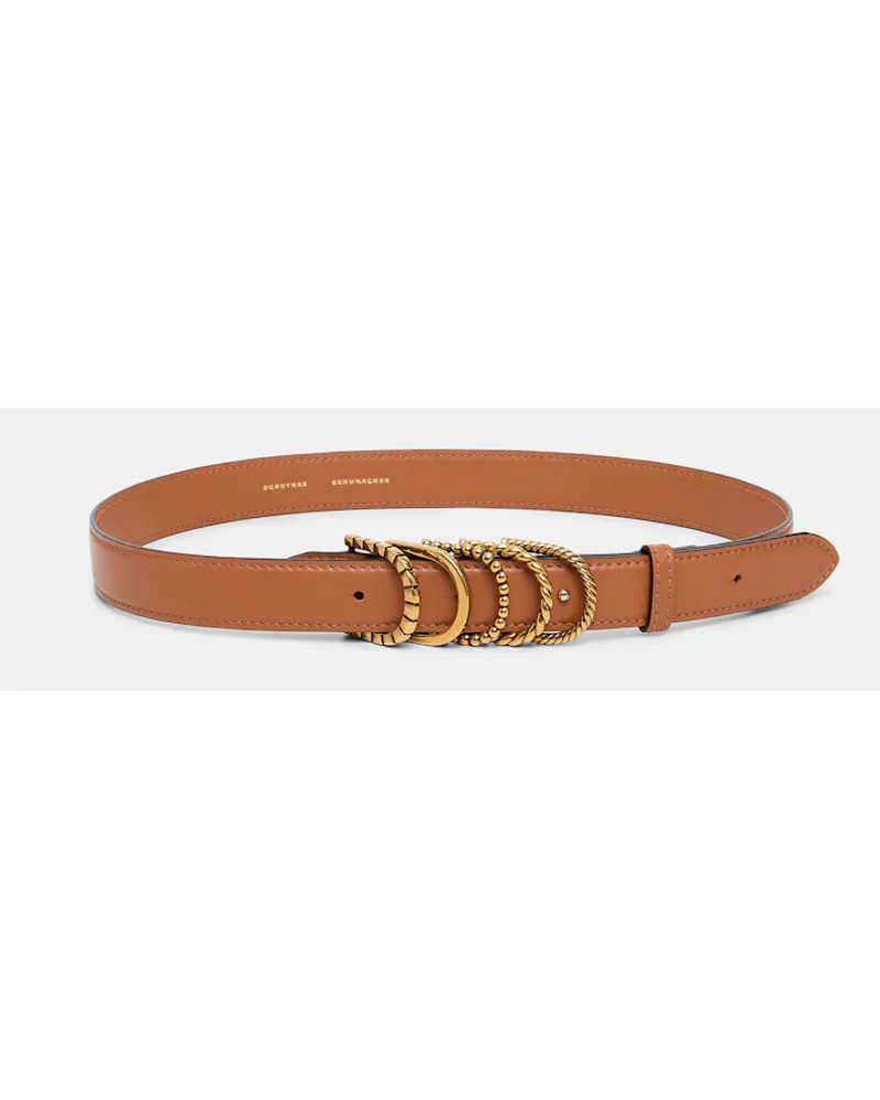 Dorothee Schumacher Gürtel aus weichem Kalbsleder mit D-Rings Braun