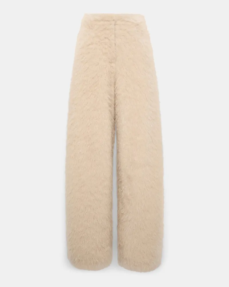 Dorothee Schumacher Barrel Pants aus Faux Fur Beige