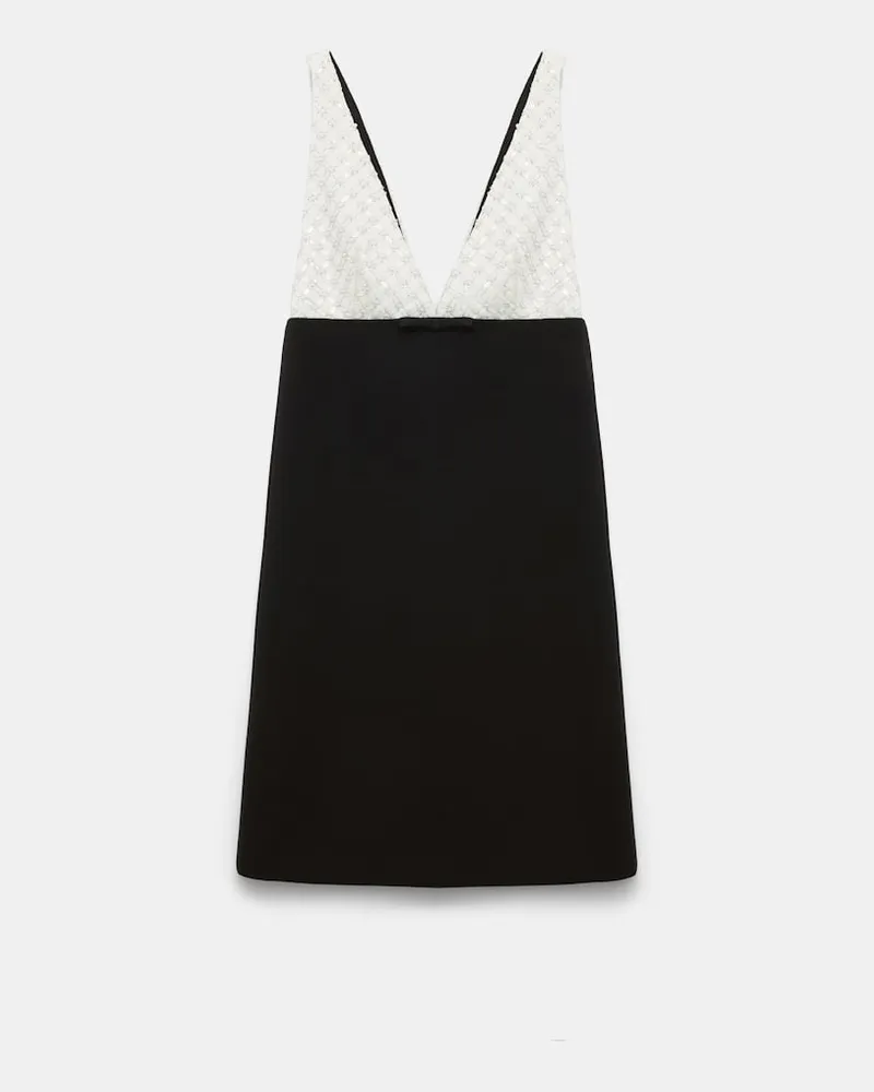 Dorothee Schumacher Besticktes Kleid aus Punto Milano Schwarz