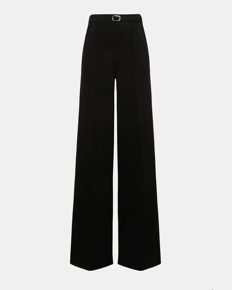 Dorothee Schumacher Wide Leg Pants aus Punto Milano Schwarz