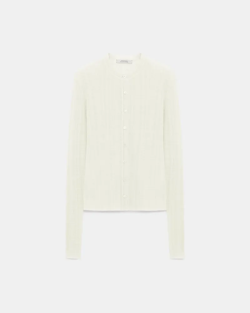 Dorothee Schumacher Cardigan aus Leinenmix Weiß
