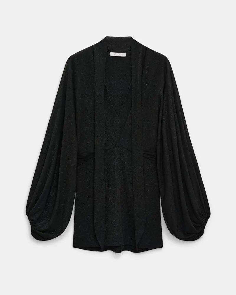 Dorothee Schumacher Tunika-Bluse aus Lurex-Jersey Schwarz