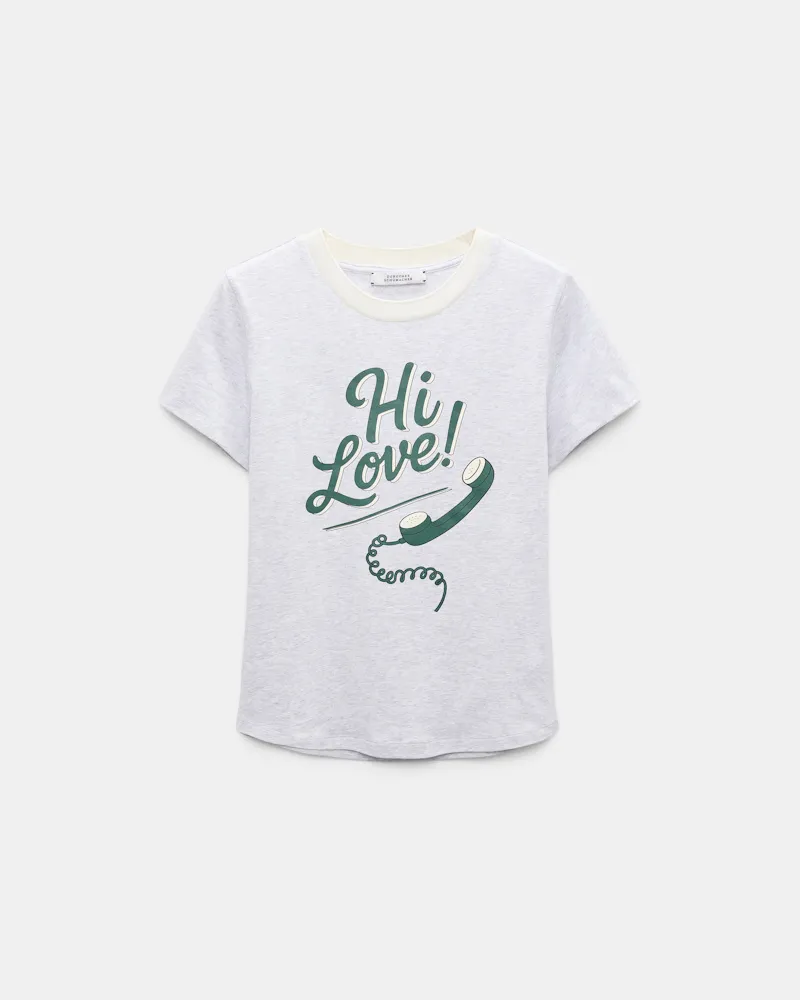 Dorothee Schumacher Printshirt "HI LOVE Grau