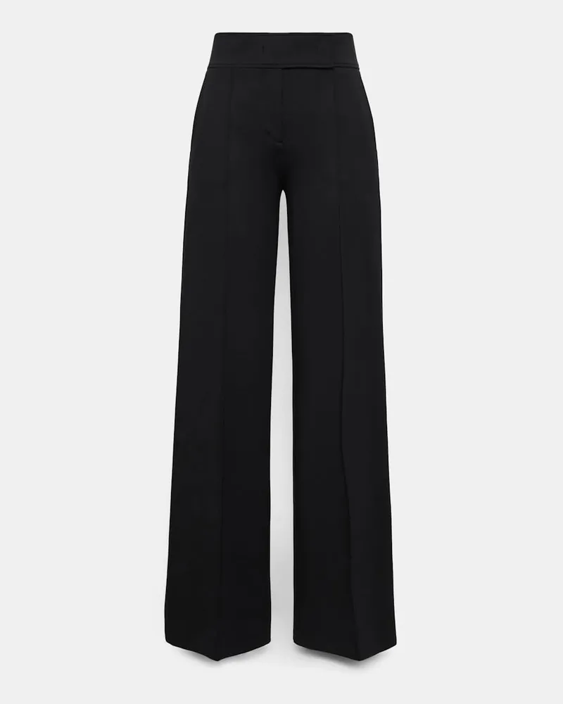 Dorothee Schumacher Hose mit weitem Bein aus Punto Milano Schwarz