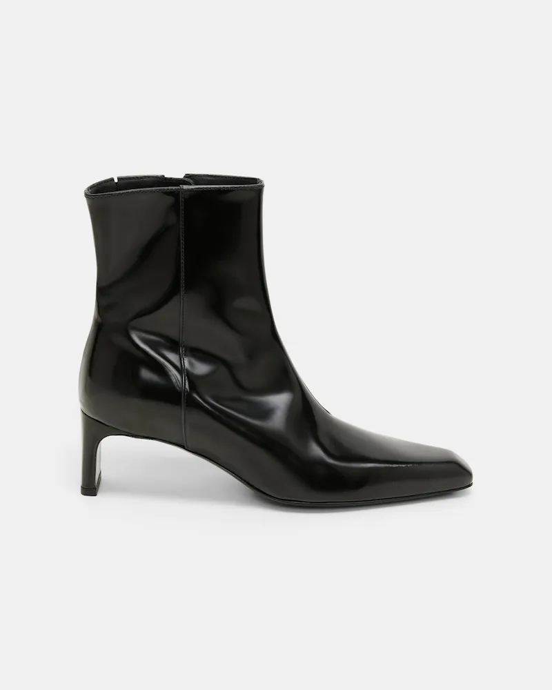 Dorothee Schumacher Stiefeletten aus gebürstetem Leder Schwarz