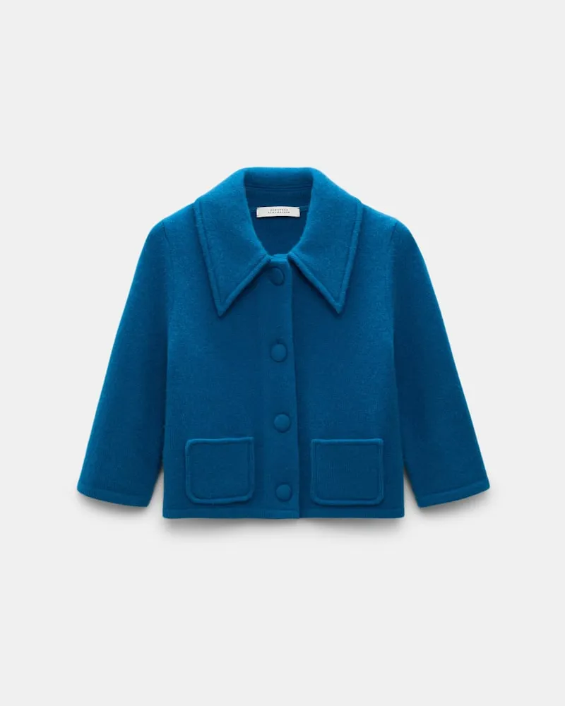 Dorothee Schumacher Verkürzter Cardigan aus Merino-Kaschmir Mix Blau