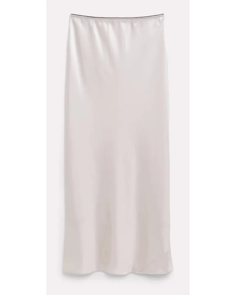 Dorothee Schumacher Rock aus Satin mit Bias-Cut Weiß