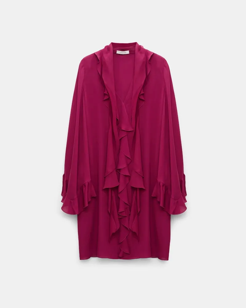Dorothee Schumacher Kurzes Kleid mit Volant-Details Rot