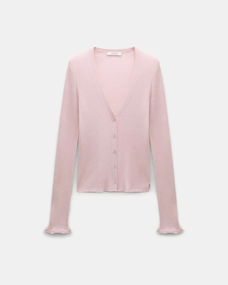 Dorothee Schumacher Fein gerippter Cardigan Rosa
