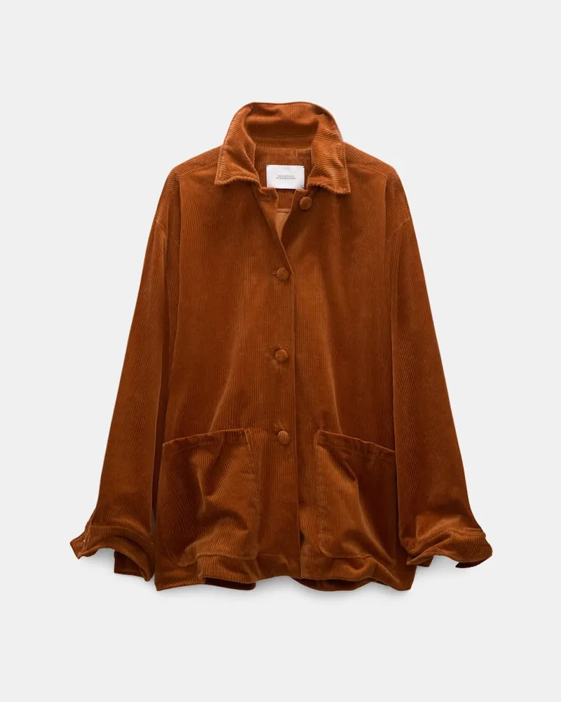 Dorothee Schumacher Hemdjacke aus Baumwoll-Cord Braun