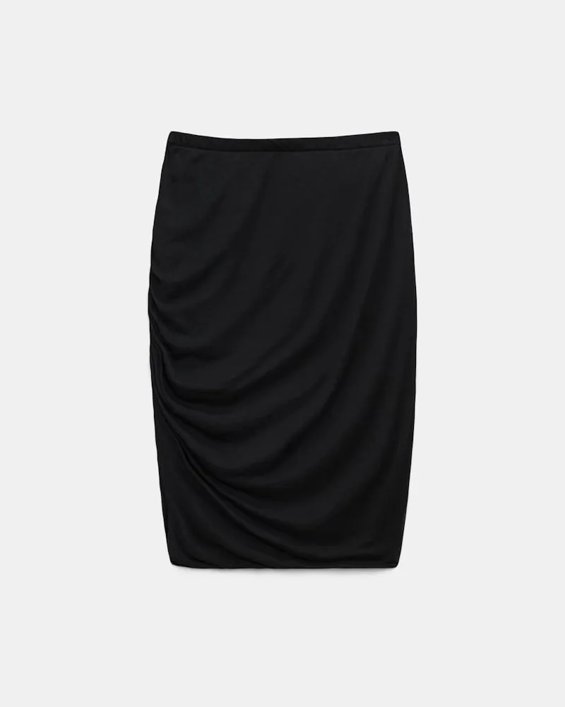Dorothee Schumacher Drapierter Rock aus Jersey Schwarz