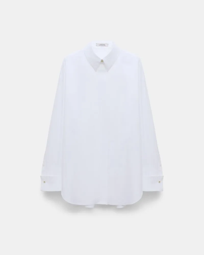 Dorothee Schumacher Oversized Baumwoll-Popeline Hemd Weiß