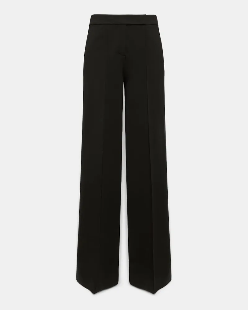 Dorothee Schumacher Hose mit weitem Bein aus Punto Milano Schwarz