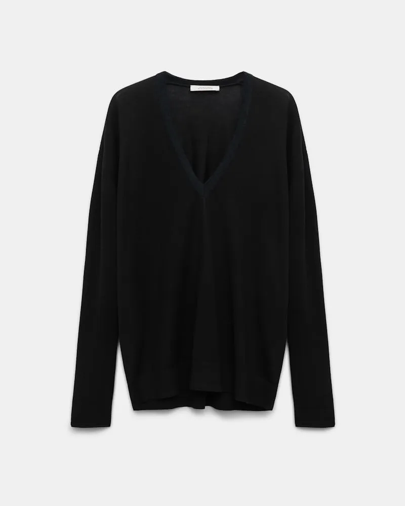 Dorothee Schumacher Pullover mit fluffy Details Schwarz