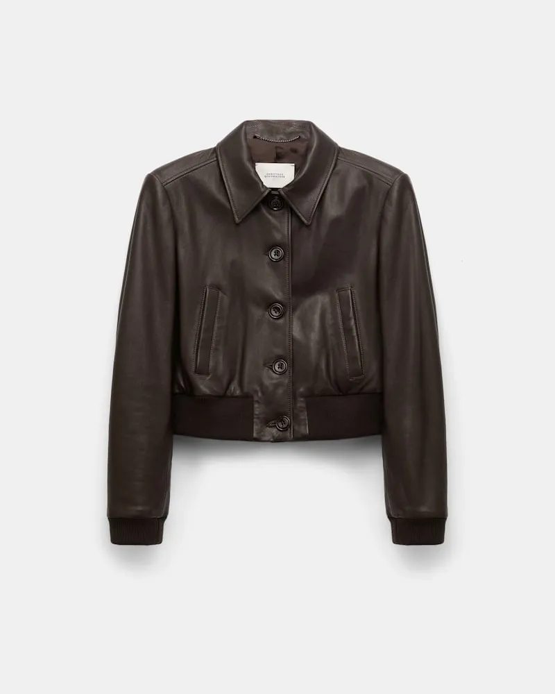 Dorothee Schumacher Mini-Lederblouson Braun