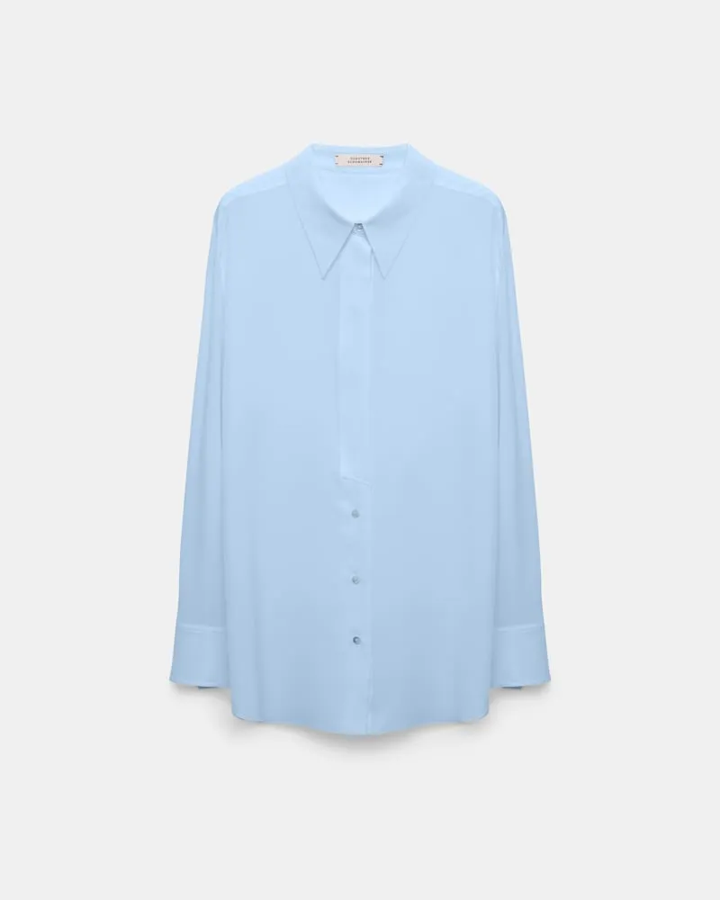 Dorothee Schumacher Seidenbluse aus Crêpe de Chine Blau