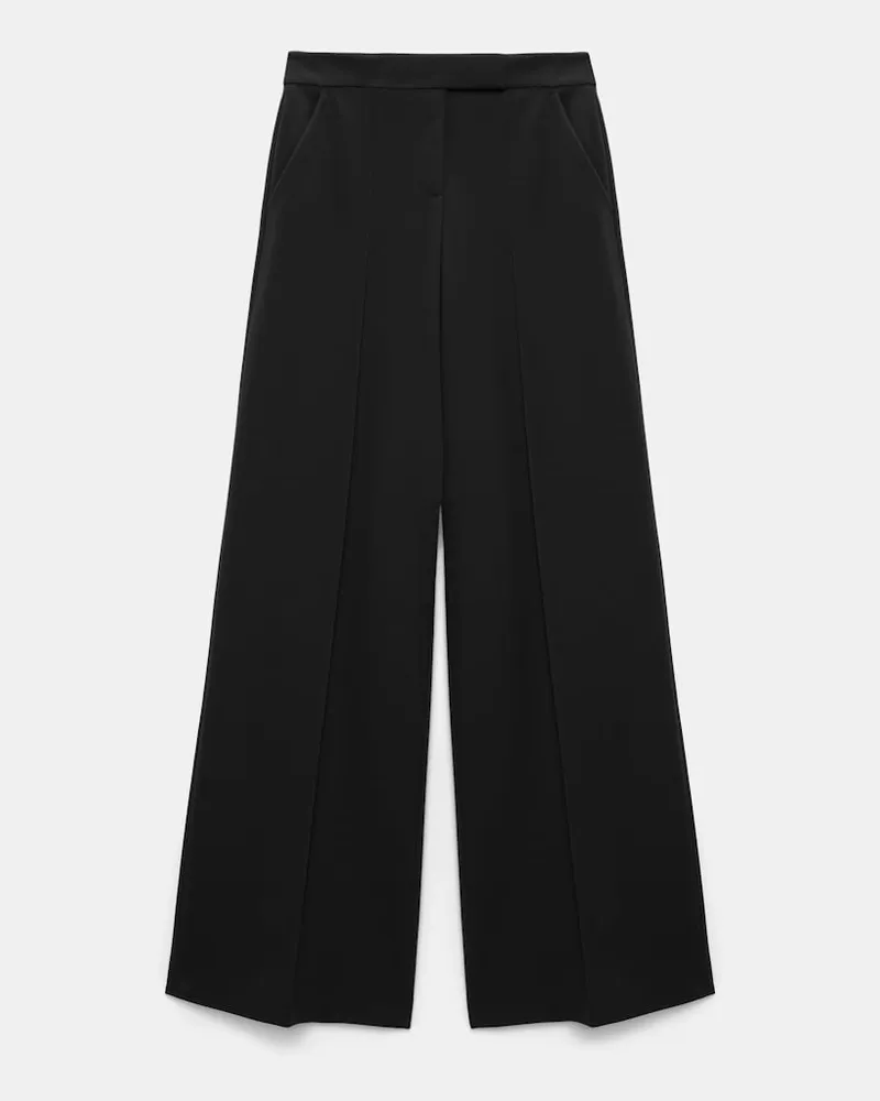 Dorothee Schumacher Hose mit weitem Bein aus Punto Milano Schwarz