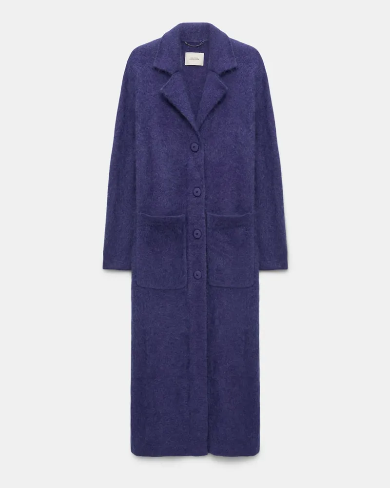 Dorothee Schumacher Fluffy Mantel aus Merino und Kaschmir Violett