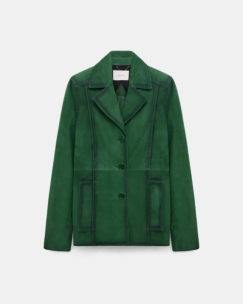 Dorothee Schumacher Jacke aus Veloursleder Grün